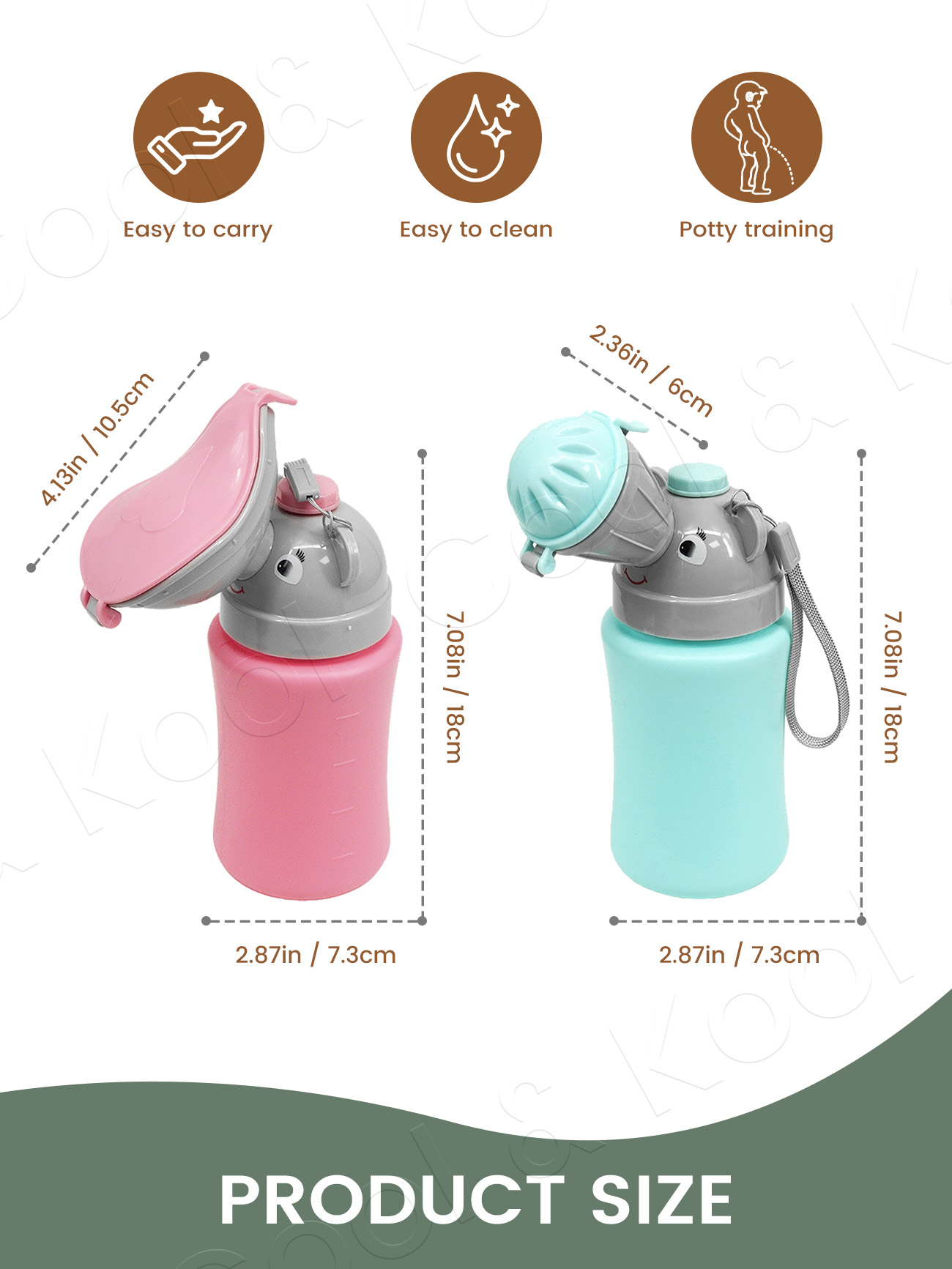 携帯用子供用旅行おしっこボトル、漏れ防止幼児用尿器、車での旅 - Kids Outdoor Urinal のレビューと価格
