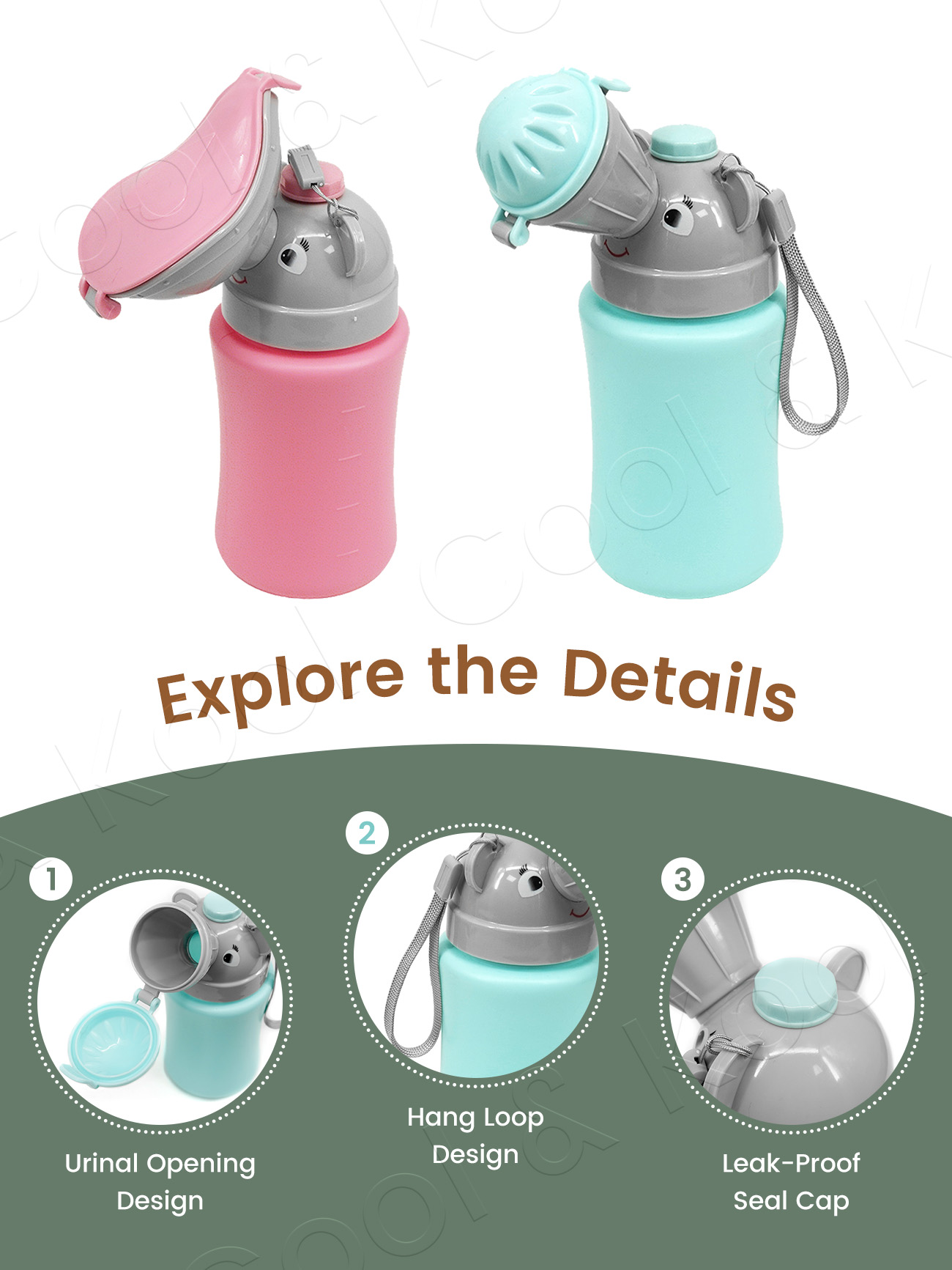 携帯用子供用旅行おしっこボトル、漏れ防止幼児用尿器、車での旅 - Kids Outdoor Urinal のレビューと価格