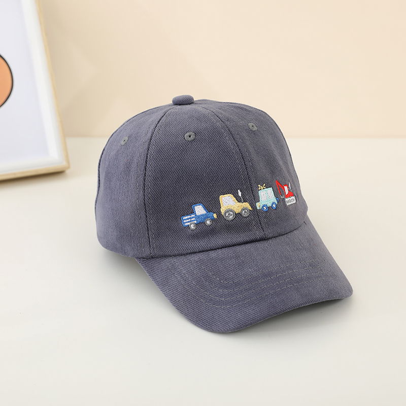 男子学生野球帽子ブルドーザー掘削機刺繍入り子供屋外夏キッズキ - Kids Outdoor Excavator のレビューと価格