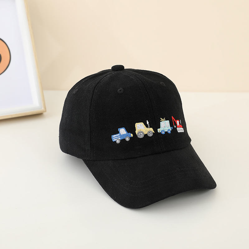 男子学生野球帽子ブルドーザー掘削機刺繍入り子供屋外夏キッズキ - Kids Outdoor Excavator のレビューと価格