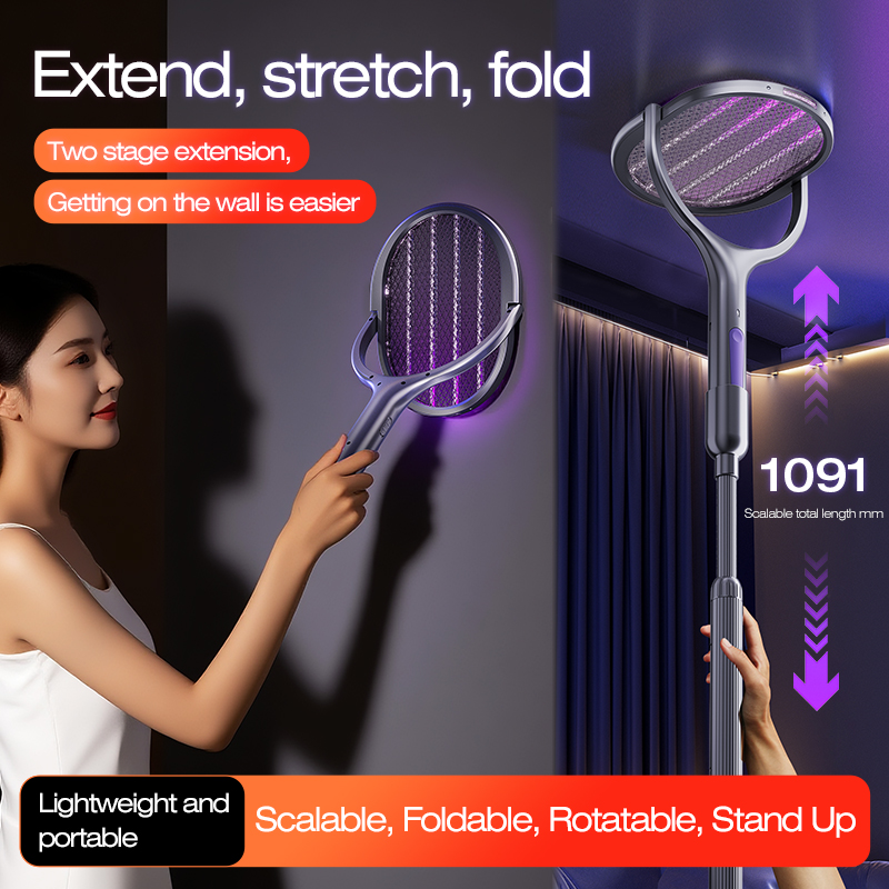 6 in 1伸縮式蚊取りラケット、電撃殺虫器、家庭用虫取りラ - Bug Catching Kit のレビューと価格