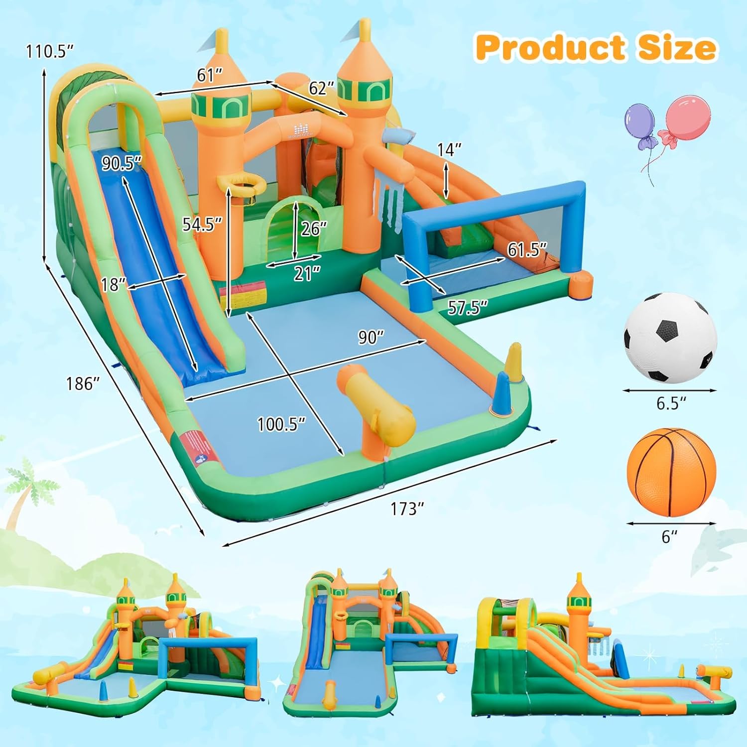 9in1インフレータブルウォーターパークバウンスハウス（デュ - Kids Outdoor Jump House のレビューと価格