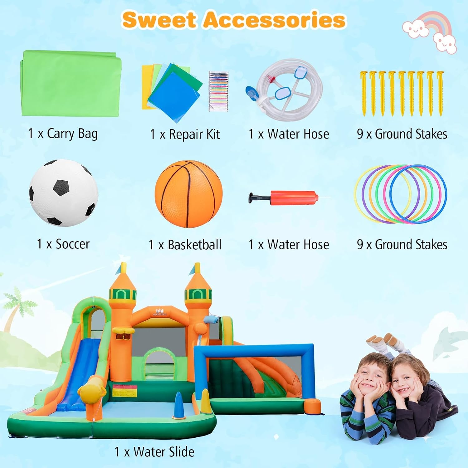9in1インフレータブルウォーターパークバウンスハウス（デュ - Kids Outdoor Jump House のレビューと価格