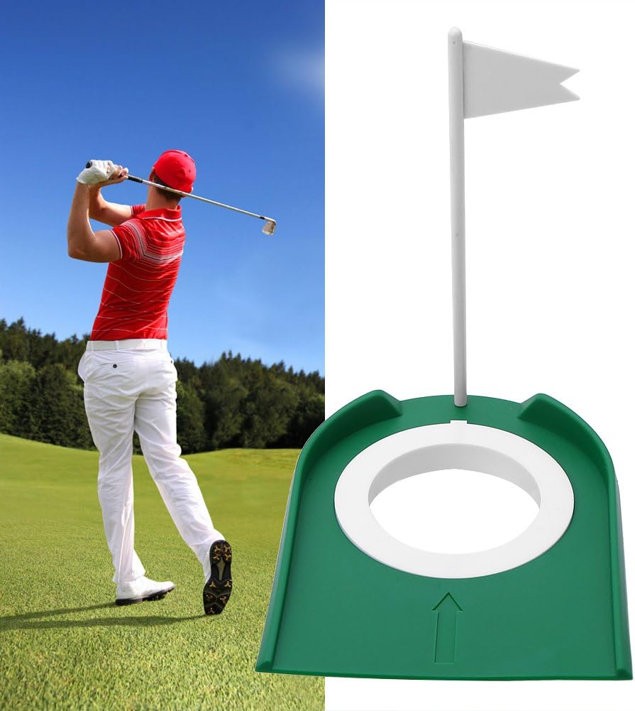 簡単設置ゴルフパッティングカップ、旗付き練習トレーニング機器 - Kids Outdoor Lawn Equipment のレビューと価格