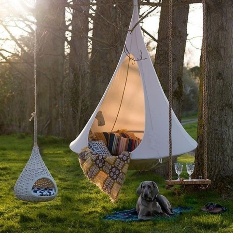 子供スイング屋外ガーデンキャンプハンモックツリーテント子供椅 - Kids Outdoor Hammock のレビューと価格