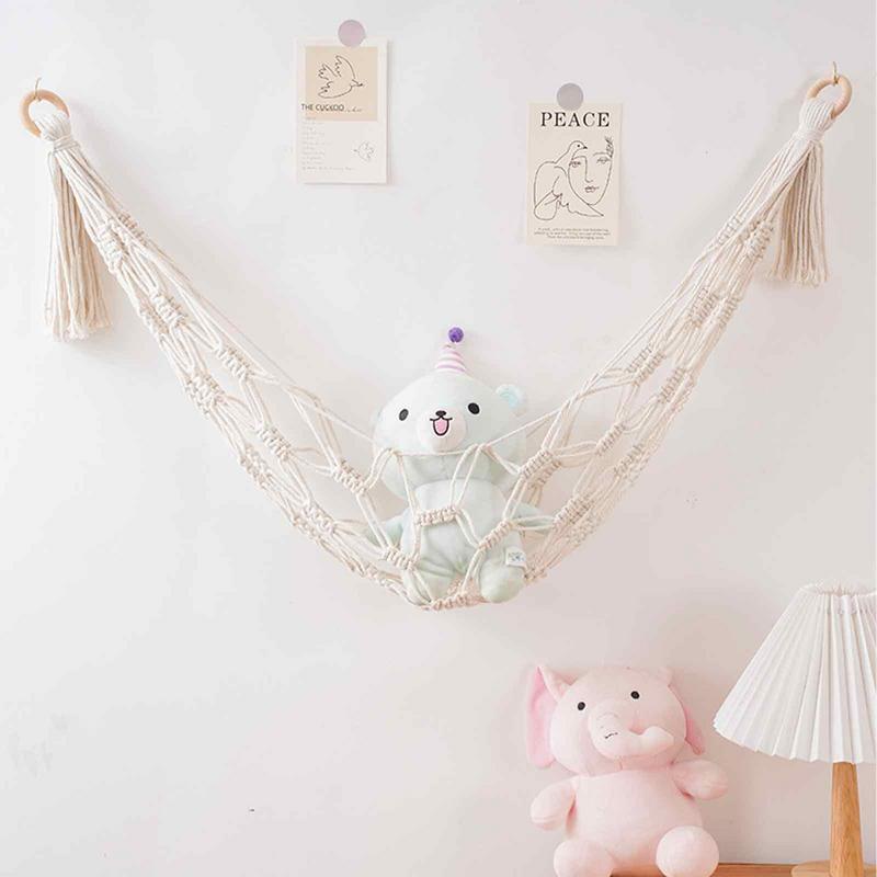 マクラメハンモックネットおもちゃ収納、自由奔放に生きる装飾、 - Kids Outdoor Hammock のレビューと価格