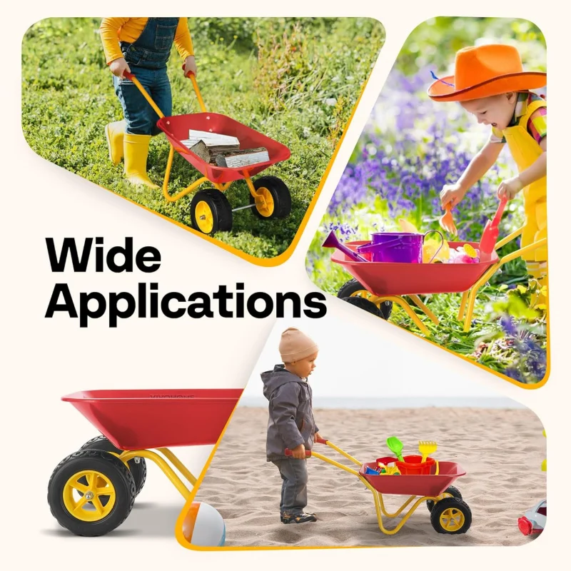 子供用手押し車 ガーデンカート 幼児用ガーデニングツールセッ - Kids Outdoor Garden Set のレビューと価格