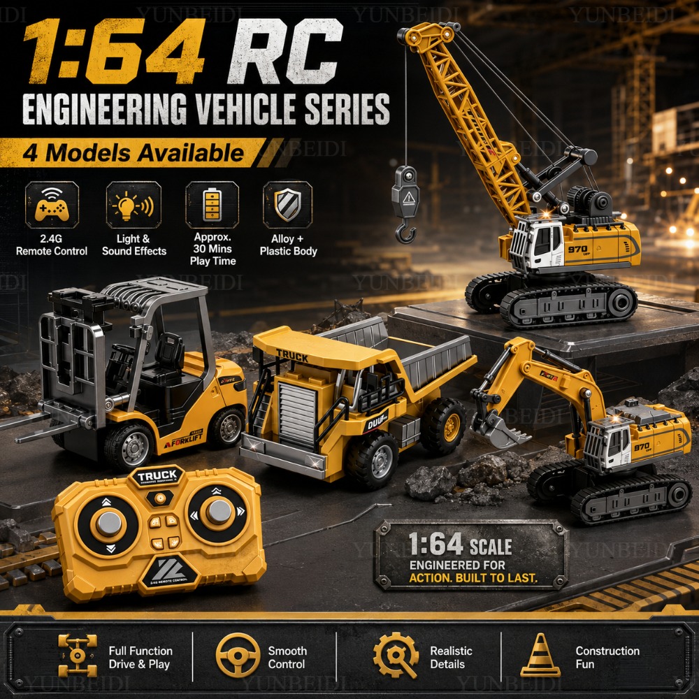リモコンミニ合金車 1:64 フォークリフト クレーン 掘削 - Kids Outdoor Excavator のレビューと価格