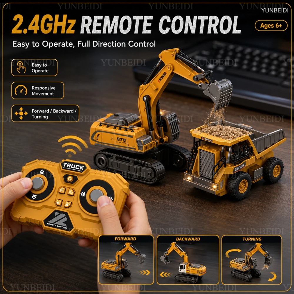 リモコンミニ合金車 1:64 フォークリフト クレーン 掘削 - Kids Outdoor Excavator のレビューと価格
