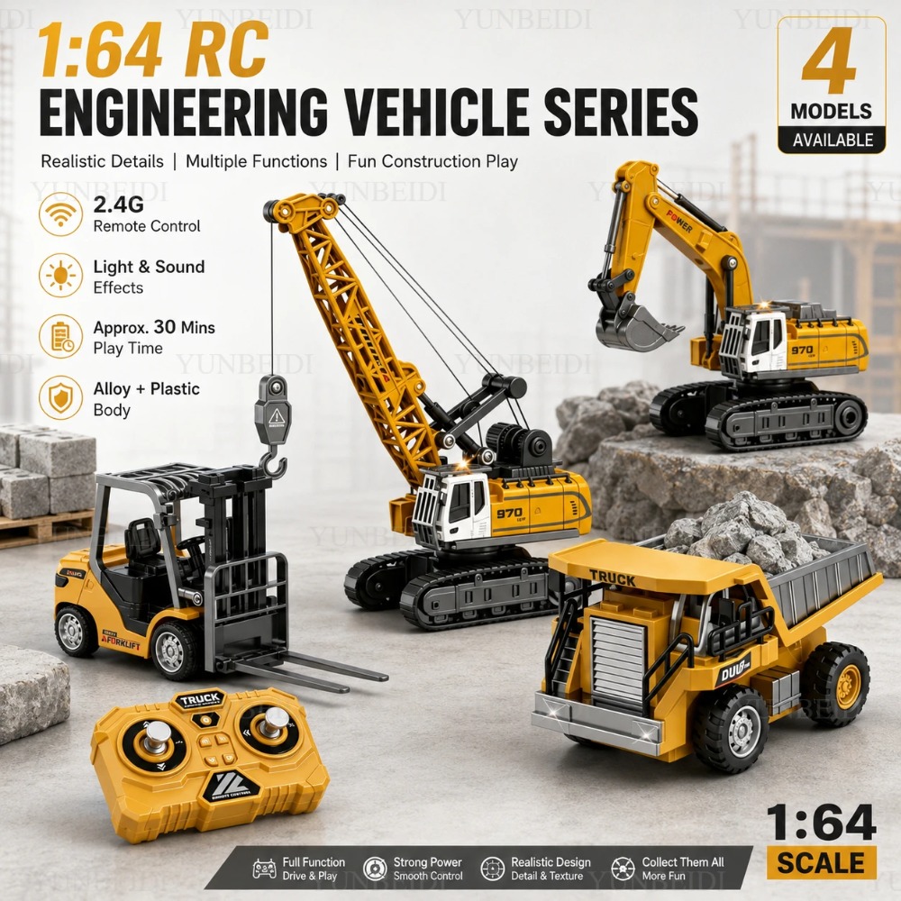 リモコンミニ合金車 1:64 フォークリフト クレーン 掘削 - Kids Outdoor Excavator のレビューと価格