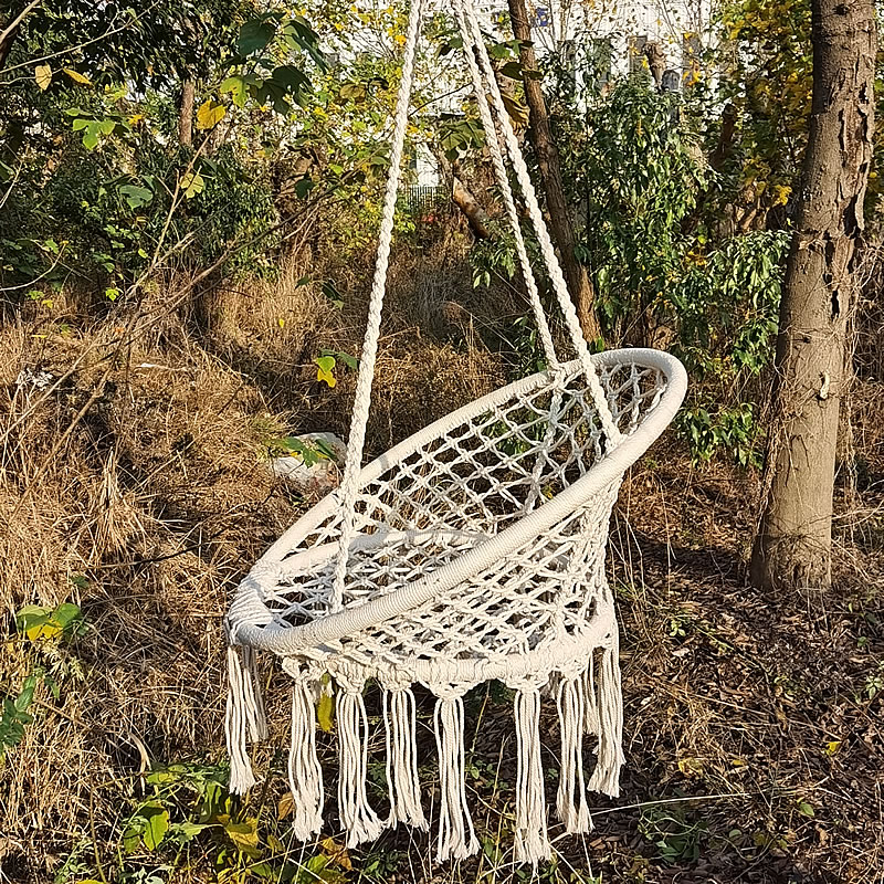 2025 北欧ガーデン手作りニットラウンドハンモック屋外屋内 - Kids Outdoor Hammock のレビューと価格